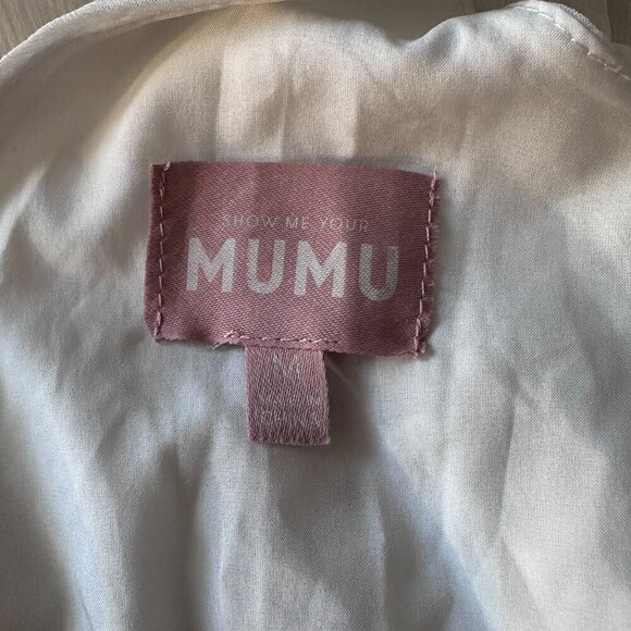 Women's M Show Me Your Mumu Olympia Romper White Chiffon Polka Dot Lined - Picture 9 of 12